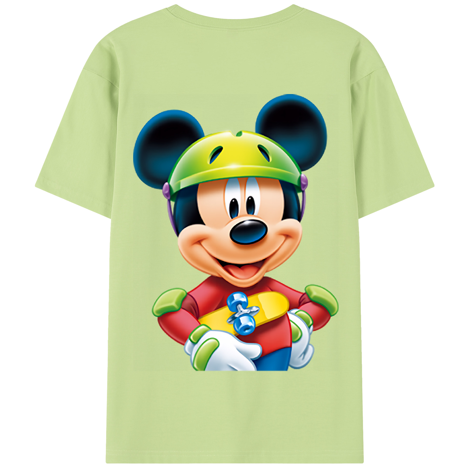 （画像用） ミッキーマウス Mickey Mouse 綿100％半袖Tシャツ（背面プリント）